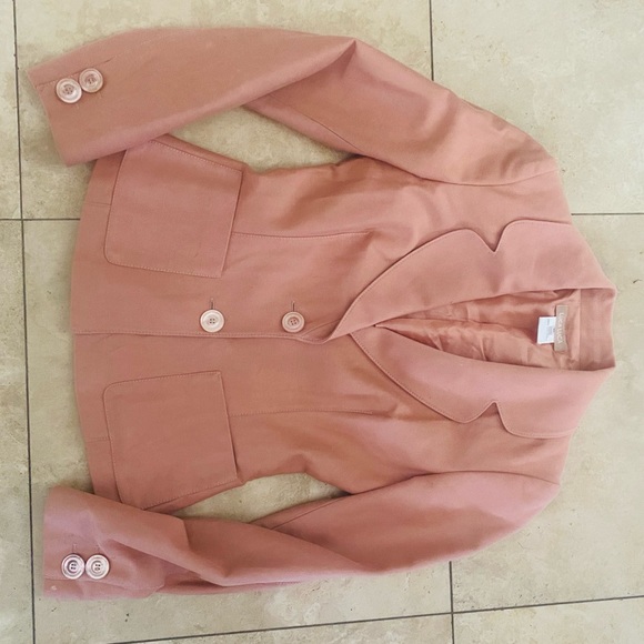 LUCA LUCA Blush Cotton 2 Button Blazer Jacket sz 40 - Picture 8 of 8